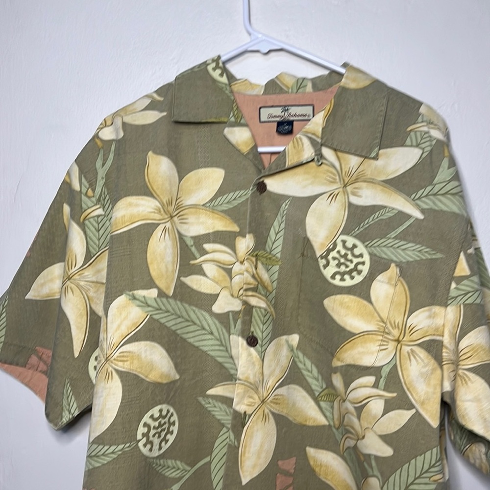Tommy Bahama Silk Hawaiian Shirt - Blue -  Men's  medium